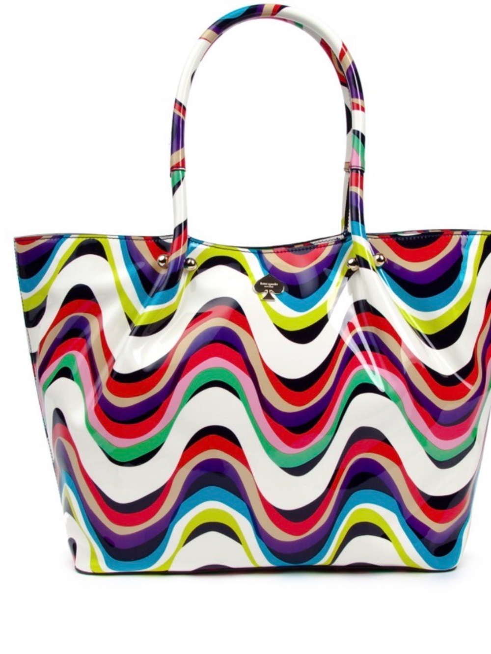 kate spade Multicolor Wavy Patent Tote
